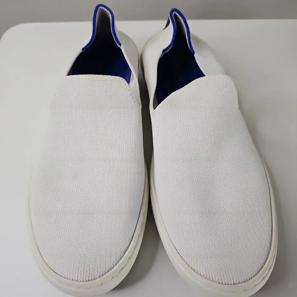 Rothy's Women's White The Original Slip On Round Toe Sneaker‎ Shoes Size 8